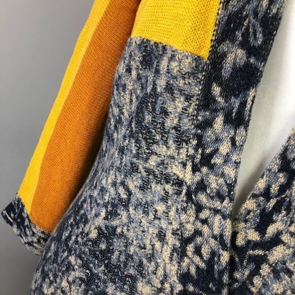 anthropologie Maple Linen Stripes Floral Cardigan - Picture 4 of 9